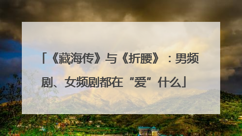 《藏海传》与《折腰》：男频剧、女频剧都在“爱”什么