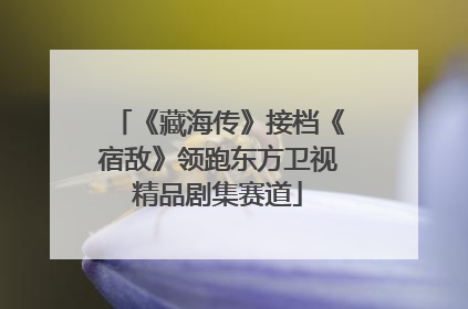 《藏海传》接档《宿敌》领跑东方卫视精品剧集赛道