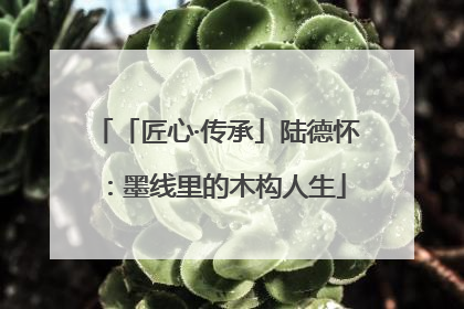 「匠心·传承」陆德怀：墨线里的木构人生