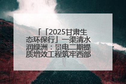 「2025甘肃生态环保行」一渠清水润绿洲：景电二期提质增效工程筑牢西部生态安全屏障