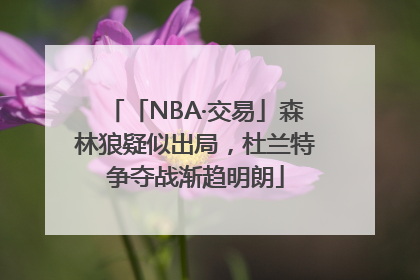 「NBA·交易」森林狼疑似出局，杜兰特争夺战渐趋明朗