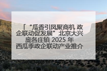 “瓜香引凤聚商机 政企联动促发展”北京大兴庞各庄镇 2025 年西瓜季政企联动产业推介活动圆满举行