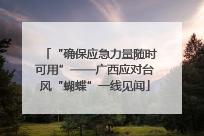 “确保应急力量随时可用”——广西应对台风“蝴蝶”一线见闻
