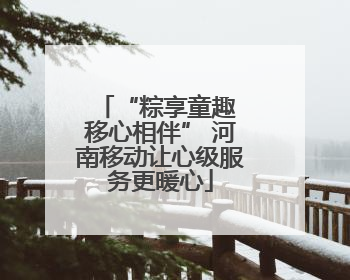 “粽享童趣 移心相伴” 河南移动让心级服务更暖心