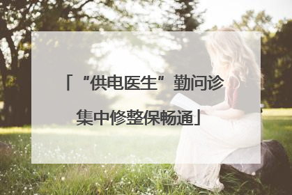“供电医生”勤问诊 集中修整保畅通
