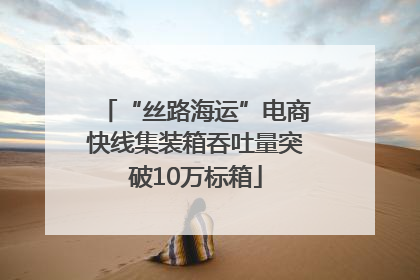 “丝路海运”电商快线集装箱吞吐量突破10万标箱