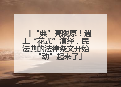 “典”亮陇原！遇上“花式”演绎，民法典的法律条文开始“动”起来了
