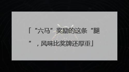 “六马”奖励的这条“腿”，风味比奖牌还厚重