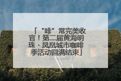 “啡”常完美收官！第二届黄海明珠・凤凰城市咖啡季活动圆满结束