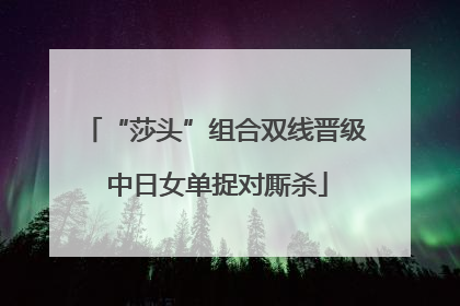 “莎头”组合双线晋级 中日女单捉对厮杀