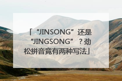 “JINSONG”还是“JINGSONG”？劲松拼音竟有两种写法