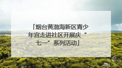烟台黄渤海新区青少年宫走进社区开展庆“七一”系列活动