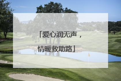 爱心润无声，情暖救助路