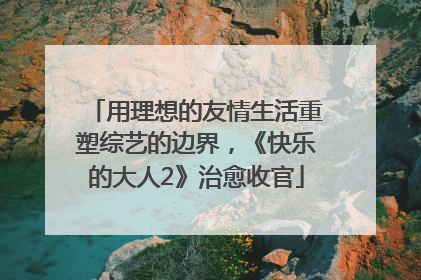 用理想的友情生活重塑综艺的边界，《快乐的大人2》治愈收官