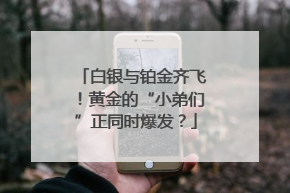 白银与铂金齐飞！黄金的“小弟们”正同时爆发？