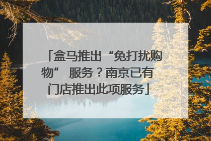 盒马推出“免打扰购物” 服务？南京已有门店推出此项服务