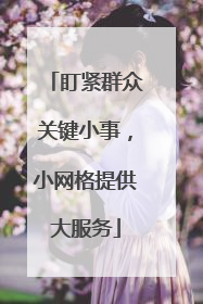 盯紧群众关键小事，小网格提供大服务