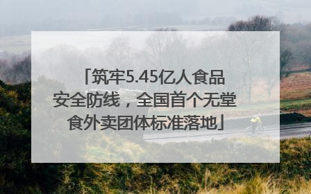 筑牢5.45亿人食品安全防线，全国首个无堂食外卖团体标准落地