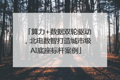 算力+数据双轮驱动，北电数智打造城市级AI底座标杆案例