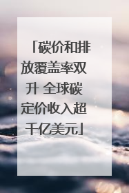 碳价和排放覆盖率双升 全球碳定价收入超千亿美元