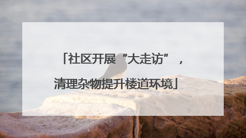 社区开展“大走访”，清理杂物提升楼道环境