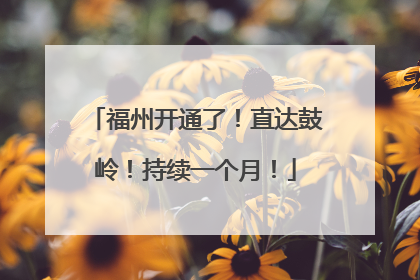 福州开通了！直达鼓岭！持续一个月！