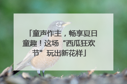 童声作主，畅享夏日童趣！这场“西瓜狂欢节”玩出新花样