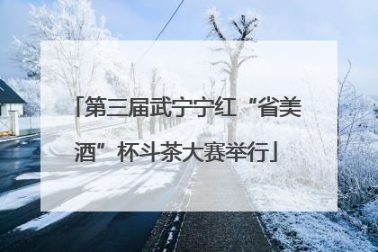 第三届武宁宁红“省美酒”杯斗茶大赛举行