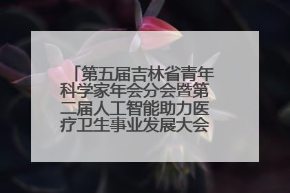 第五届吉林省青年科学家年会分会暨第二届人工智能助力医疗卫生事业发展大会在长春召开