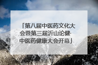 第八届中医药文化大会暨第三届沂山论健·中医药健康大会开幕