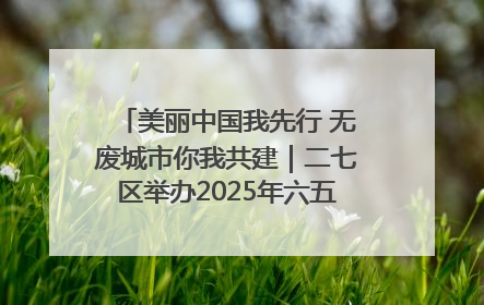 美丽中国我先行 无废城市你我共建｜二七区举办2025年六五环境日主题宣传活动