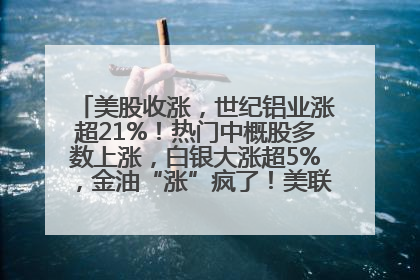 美股收涨，世纪铝业涨超21%！热门中概股多数上涨，白银大涨超5%，金油“涨”疯了！美联储官员最新表态