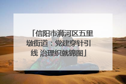 信阳市浉河区五里墩街道：党建穿针引线 治理织就锦图