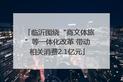 临沂围绕“商文体旅”等一体化改革 带动相关消费2.1亿元