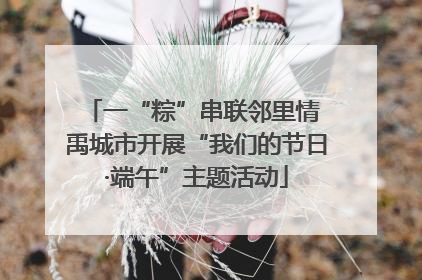 一“粽”串联邻里情 禹城市开展“我们的节日·端午”主题活动