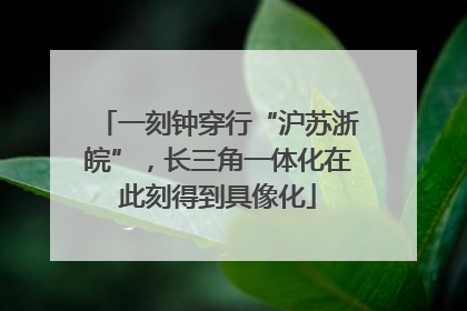 一刻钟穿行“沪苏浙皖”，长三角一体化在此刻得到具像化