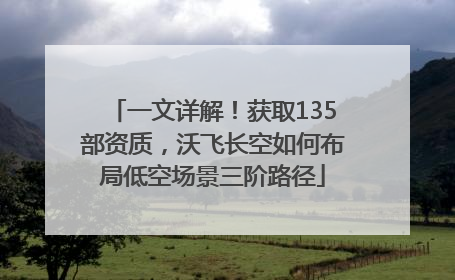 一文详解！获取135部资质，沃飞长空如何布局低空场景三阶路径