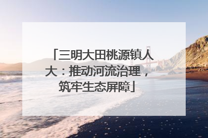三明大田桃源镇人大：推动河流治理，筑牢生态屏障