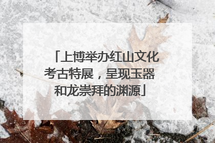 上博举办红山文化考古特展，呈现玉器和龙崇拜的渊源