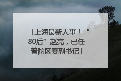 上海最新人事！“80后”赵亮，已任普陀区委副书记