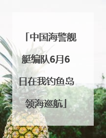 中国海警舰艇编队6月6日在我钓鱼岛领海巡航