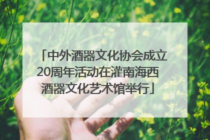 中外酒器文化协会成立20周年活动在灌南海西酒器文化艺术馆举行