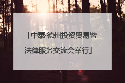 中泰·德州投资贸易暨法律服务交流会举行