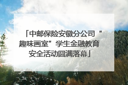 中邮保险安徽分公司“趣味画室”学生金融教育安全活动圆满落幕