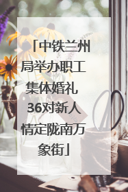 中铁兰州局举办职工集体婚礼 36对新人情定陇南万象街