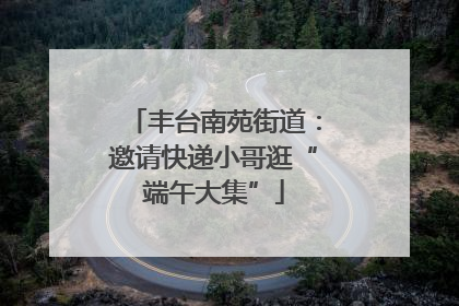 丰台南苑街道：邀请快递小哥逛“端午大集”