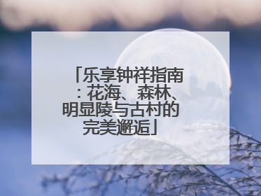 乐享钟祥指南：花海、森林、明显陵与古村的完美邂逅