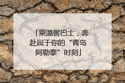 乘温馨巴士，奔赴属于你的“青岛阿勒泰”时刻