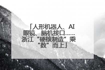 人形机器人、AI眼镜、脑机接口……浙江“硬核制造”乘“数”而上