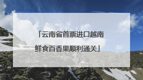 云南省首票进口越南鲜食百香果顺利通关